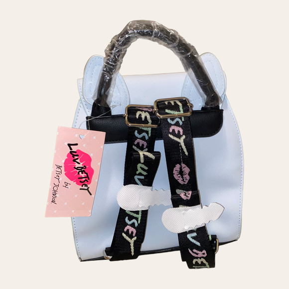 NWTs Betsey Johnson Baby Blue Cat Mini Backpack Bag main image 5